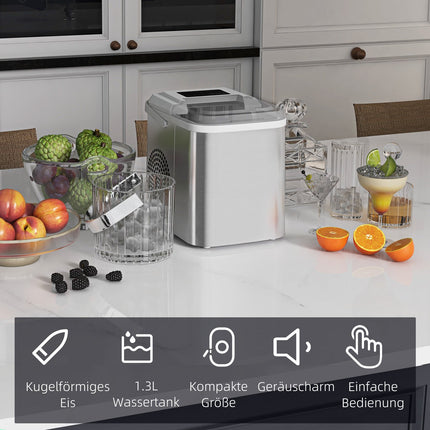 Eismaschine, selbstreinigend, 12 kg/Tag, weiß
