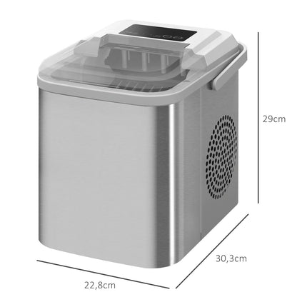 Eismaschine, selbstreinigend, 12 kg/Tag, weiß
