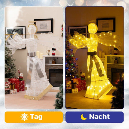 Beleuchteter Weihnachtsengel mit 100 LED-Lichtern, 150 cm