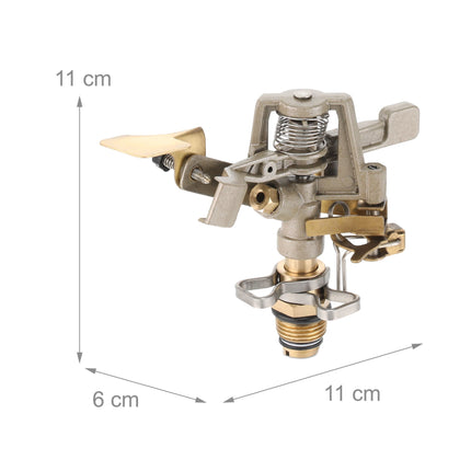 Tête d'arrosage à impulsion, jet réglable, couverture de 450 m²