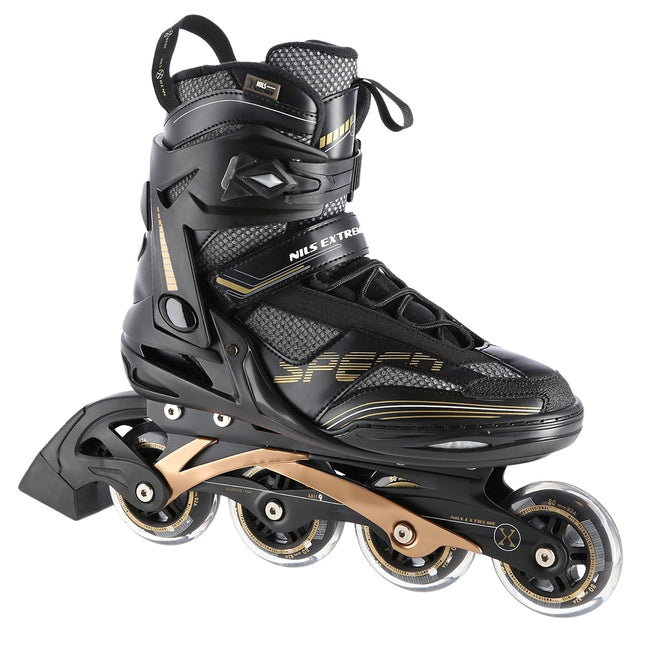 Inlineskates, Schwarz-Gold, Größe 42