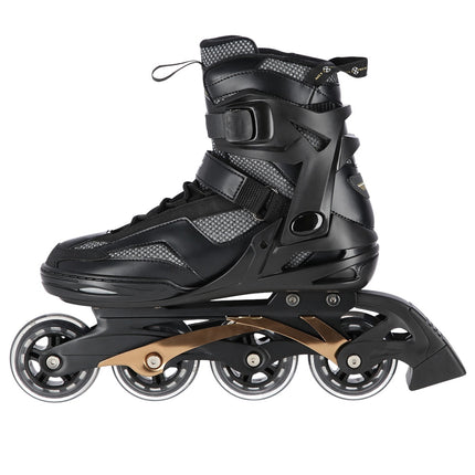 Inlineskates, Schwarz-Gold, Größe 42