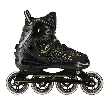 Patins à roues alignées, noir-or, taille XL (43-45)