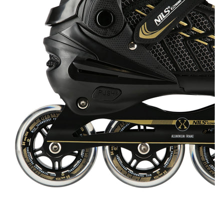 Patins à roues alignées, noir-or, taille XL (43-45)