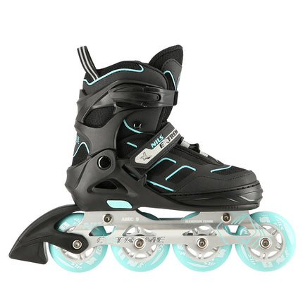 Patins à roues alignées, noir-menthe, taille L (39-42)