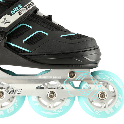 Inlineskates, Schwarz-Minze, Größe M (35-38)