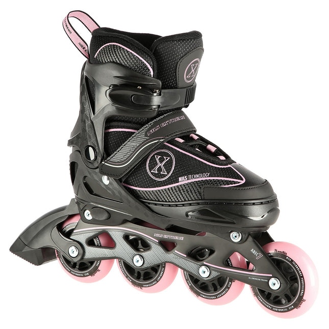 Inlineskates, Schwarz-Rosa, Größe S (31-34)