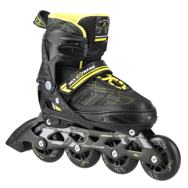 Inlineskates, Schwarz/Gelb, Größe M (35-38)