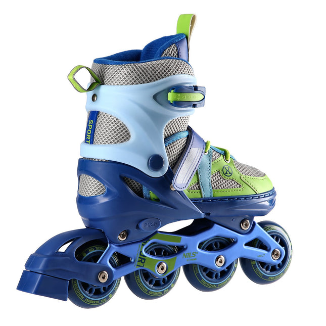 Inlineskates, Blau-Grün, Größe M (35-38)