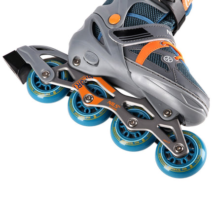 Patins à roues alignées, gris-orange, taille L (39-42)