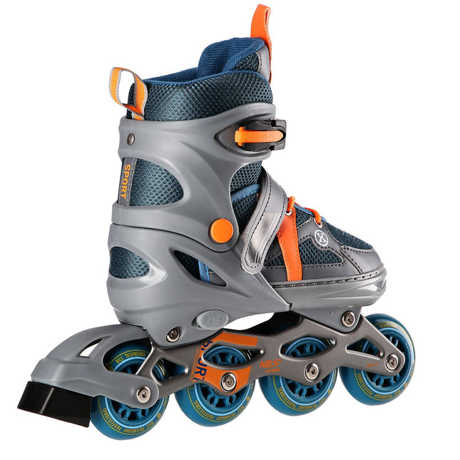 Inlineskates, Grau-Orange, Größe L (39-42)