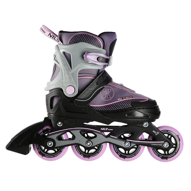 Inlineskates, Grau-Violett, Größe M (35-38)
