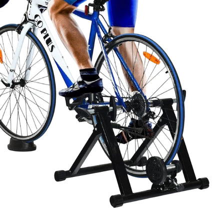Support d'entraînement pour vélo d'intérieur, résistance magnétique à 8 niveaux, pliable