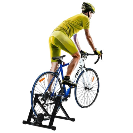 Support d'entraînement pour vélo d'intérieur, résistance magnétique à 8 niveaux, pliable