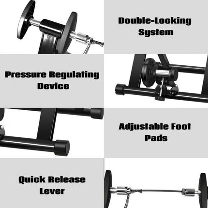 Support d'entraînement pour vélo d'intérieur, résistance magnétique à 8 niveaux, pliable