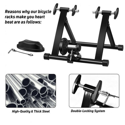 Support d'entraînement pour vélo d'intérieur, résistance magnétique à 8 niveaux, pliable