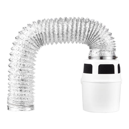 Indoor Dryer Vent Kit, 4-Inch, 5 ft Hose, Water Tank Bucket