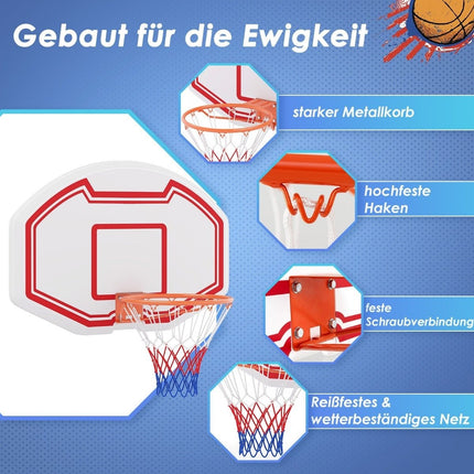Mini-Basketballkorb für drinnen – 45cm Ring, langlebiges Brett