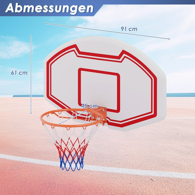 Mini-Basketballkorb für drinnen – 45cm Ring, langlebiges Brett