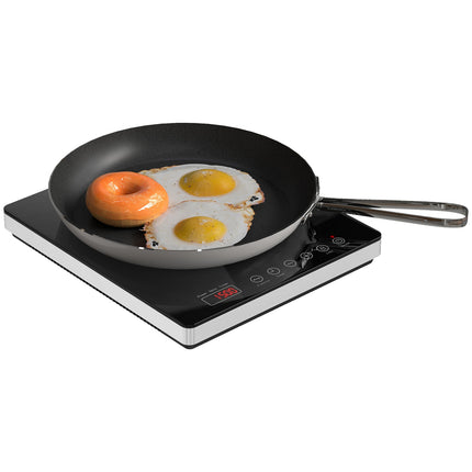 Plaque de cuisson à induction 1 plaque, plaque à induction portable avec 10 niveaux de puissance et niveaux de température, 2000 W, minuterie, sécurité enfant, noir