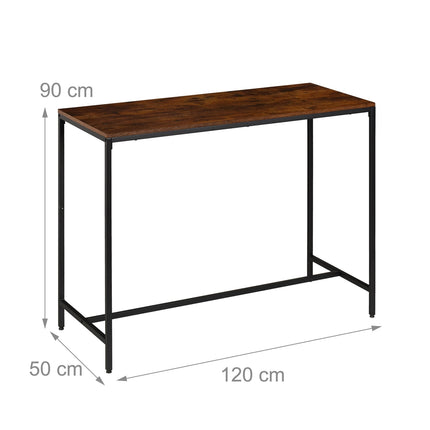 Ensemble table de bar de style industriel avec 2 tabourets, bois et métal