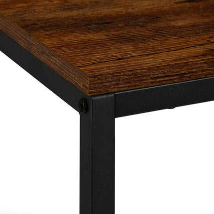 Ensemble table de bar de style industriel avec 2 tabourets, bois et métal