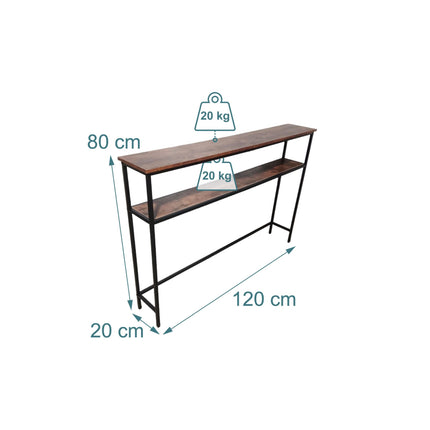Console industrielle à 2 niveaux, design compact