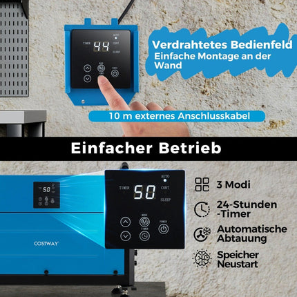 Industrie-Luftentfeuchter, 73.5L/Tag, 3 Modi, Timer