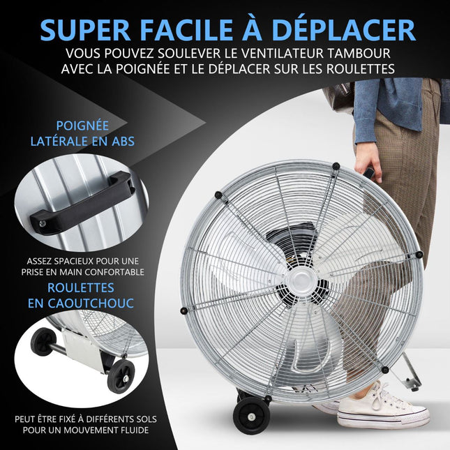 Industrietrommelventilator 65 cm, 3 Stufen, 1300 CFM