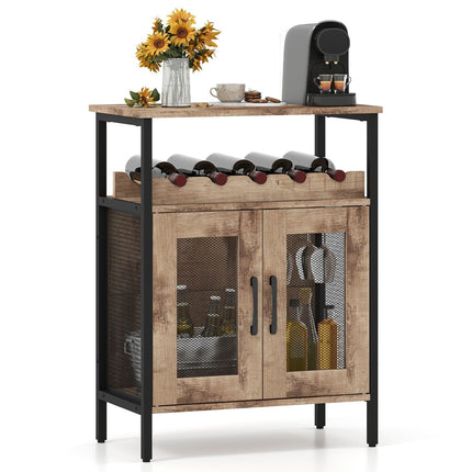 Armoire à vin industrielle avec casier et porte-verres amovibles
