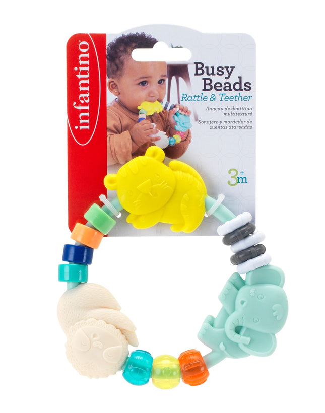Hochet et anneau de dentition Busy Beads d'Infantino