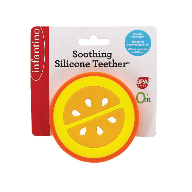 Infantino Anneau de dentition apaisant en silicone Orange