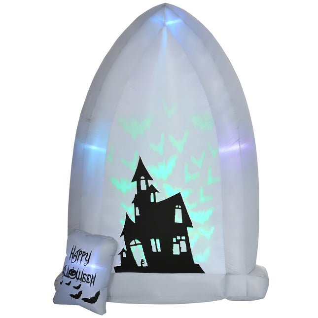 Aufblasbarer 210 cm Halloween Grabstein mit LED-Licht
