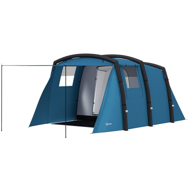 Aufblasbares 3-6-Personen-Campingzelt, UV50+ winddicht, 3-Jahreszeiten
