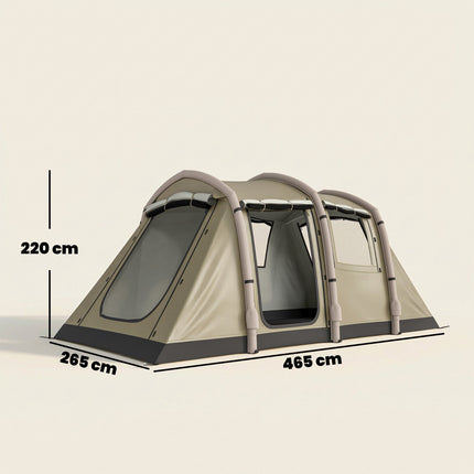 Tente de camping gonflable, 2 à 4 personnes, montage rapide
