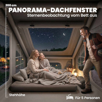 Aufblasbares Campingzelt, 5-8 Personen, 5000mm Wasserdichtigkeit