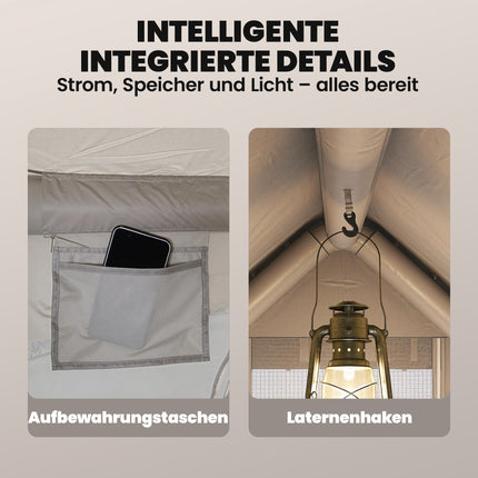 Aufblasbares Campingzelt, 5-8 Personen, 5000mm Wasserdichtigkeit