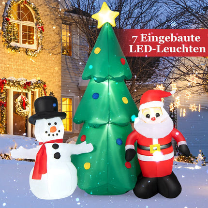 Aufblasbare Weihnachtsdekoration, 185 cm, LED-Weihnachtsmann-Set