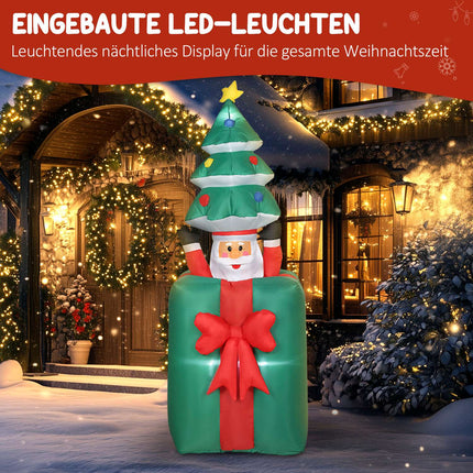 Aufblasbare Weihnachtsdekoration mit LED-Beleuchtung, für drinnen/draußen