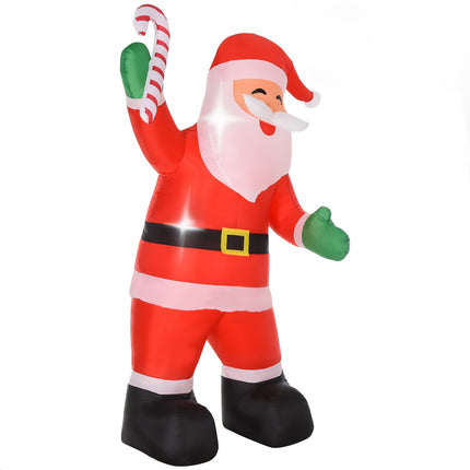 Père Noël gonflable avec lumières LED, 243 cm