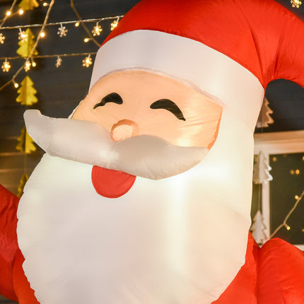 Père Noël gonflable avec lumières LED, 243 cm