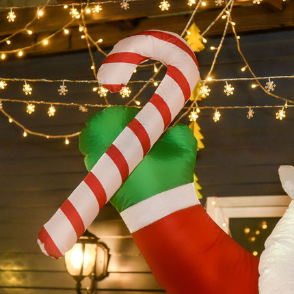 Père Noël gonflable avec lumières LED, 243 cm