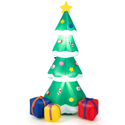 Sapin de Noël gonflable avec lumières LED, 180 cm