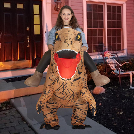 Aufblasbares Dinosaurierkostüm für Erwachsene, T-Rex Halloween