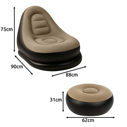 Chaise de jardin gonflable, usage extérieur, matériau durable
