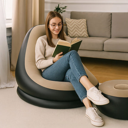 Chaise de jardin gonflable, usage extérieur, matériau durable
