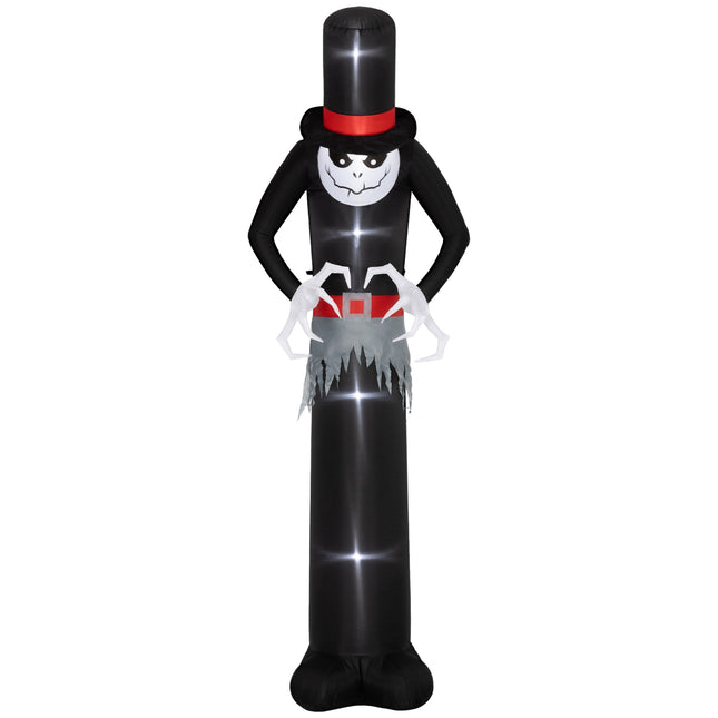 Aufblasbarer Halloween Geist mit Hut, 5 LED-Leuchten, 306 cm