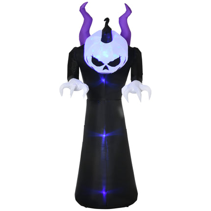 Aufblasbarer Halloween-Geist mit Kürbiskopf und LED-Lichtern