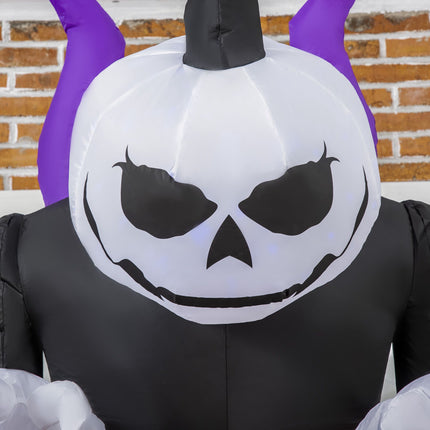 Aufblasbarer Halloween-Geist mit Kürbiskopf und LED-Lichtern