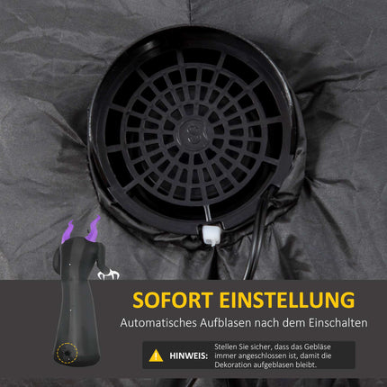 Aufblasbarer Halloween-Geist mit Kürbiskopf und LED-Lichtern
